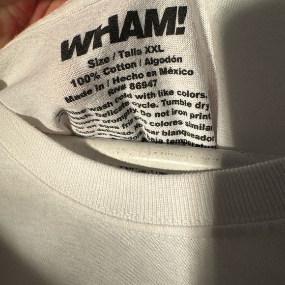 WHAM! “Wake Me Up” Long-Sleeve T-Shirt Rock lp 80’s George Michael 2XL - Picture 3 of 4